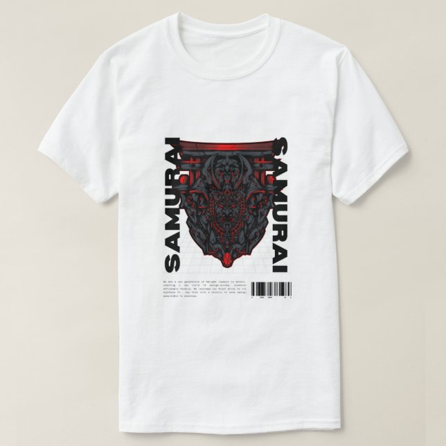 T-shirt imprimé samouraï  (Design devant)