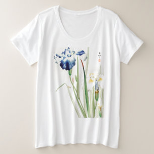 T-shirt IMPRIMÉ SIMPLE IRIS JAPONAIS WOODBLOCK