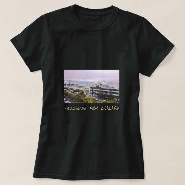 T-shirt imprimé voyage Wellington Nouvelle-Zélande (Design devant)