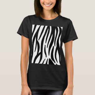T-shirt imprimé zèbre noir blanc