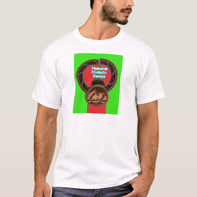 T-shirt Imprimer Hakuna Matata Kenya Art (Devant)
