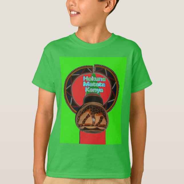 T-shirt Imprimer Hakuna Matata Kenya Art (Devant)