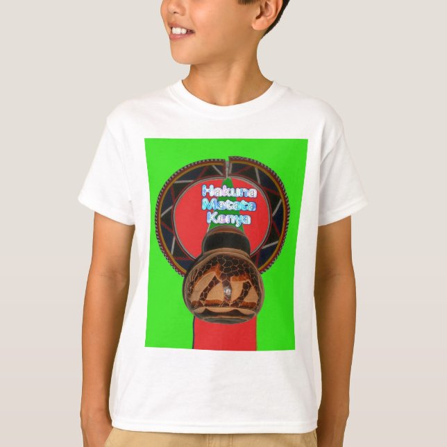 T-shirt Imprimer Hakuna Matata Kenya Art (Devant)