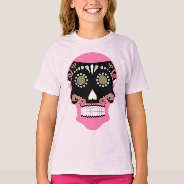 T-shirt Imprimer le crâne Día De Los Muertos (Devant)