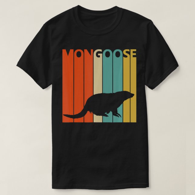 T-shirt Imprimer mangouste animal vintage (Design devant)
