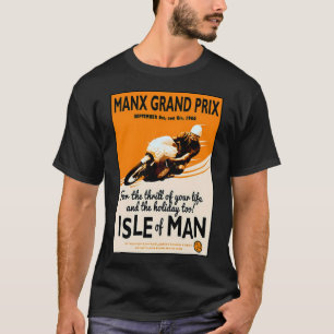 T-shirt Imprimer Manx Grand Prix Motorcycle Racing