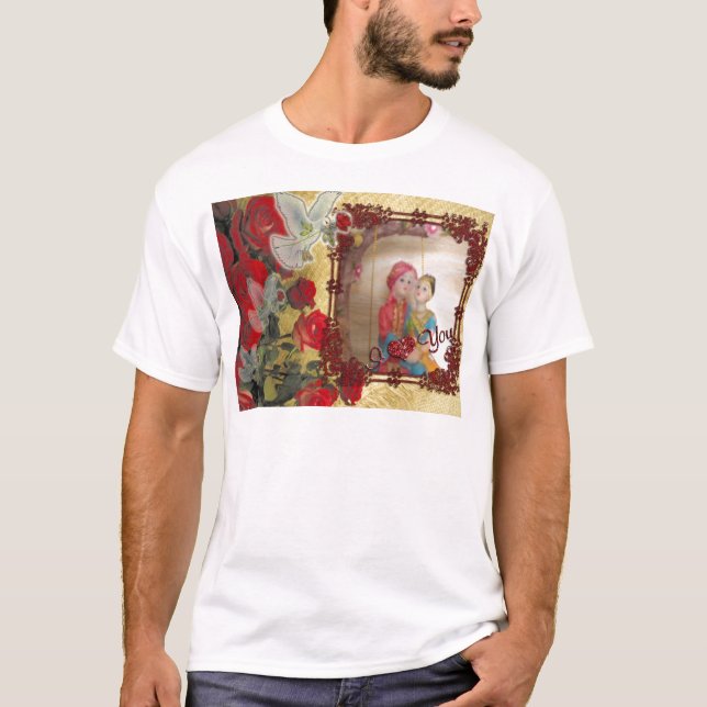 T-shirt Imprimer mariage Doll Portrait Graphique (Devant)