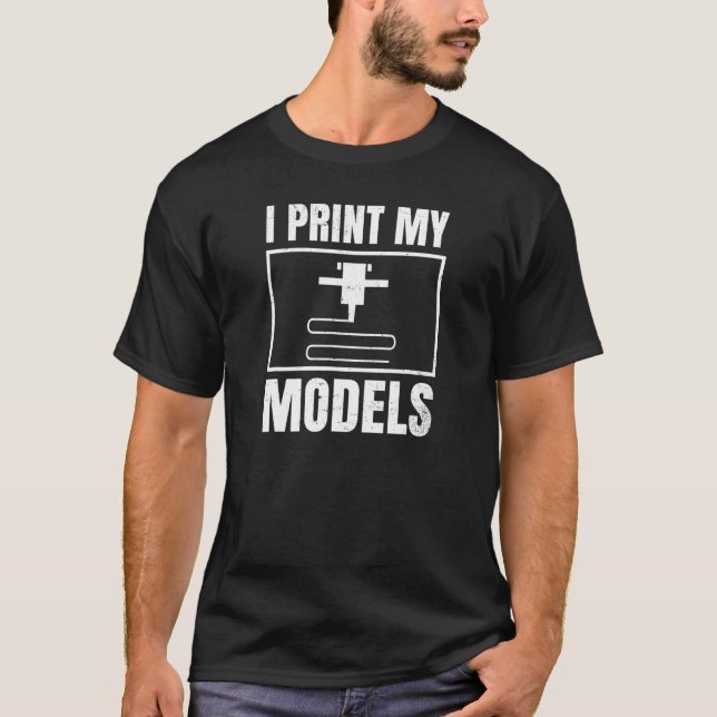 T-shirt Imprimer Mes Modèles Conception Impression 3D (Devant)