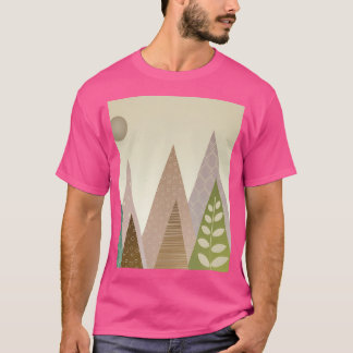 T-shirt Imprimer Mur Abstrait Art Nature Imprime Geo
