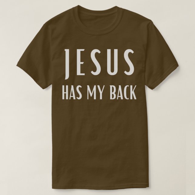 T-shirt Imprimer sur le dos Jésus a mon dos Cadeau pour Ch (Design devant)