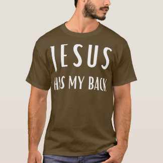 T-shirt Imprimer sur le dos Jésus a mon dos Cadeau pour Ch