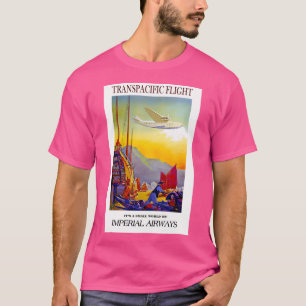 T-shirt Imprimer Vol transpacifique Vintage Imperial Airwa