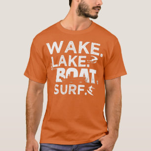 T-shirt Imprimez Bateau Lac Wakesuri Wake Surfing