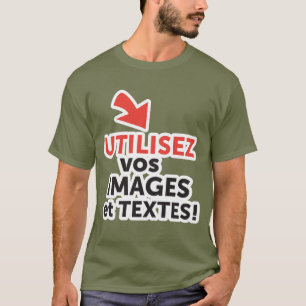 T-shirt Imprimez vos conceptions en ligne DIY en Français