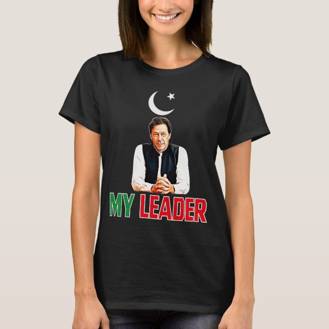 T-shirt Imran Khan Mon Leader Pakistan Parti PTI Soutien P (Devant)