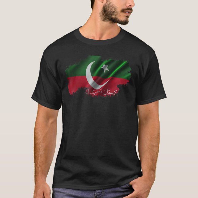 T-shirt Imran Khan PTI Chemise Drapeau Premier Ministre Pa (Devant)