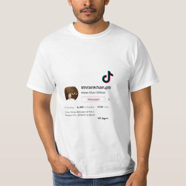 T-shirt imran khan tiktok (Devant)
