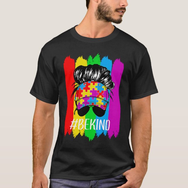 T-shirt In A World Where You Can Be Kind Autism Awareness  (Devant)