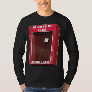 T-shirt In Case Of Fire Break Glass Marshmallow Camping Ro