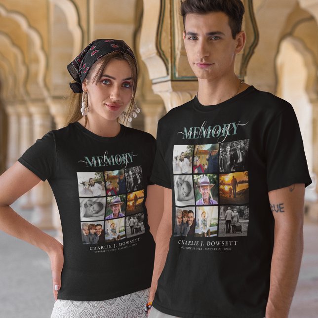 T-shirt In Love Memory 9Photo Collage Hommage Memorial (Créateur téléchargé)