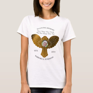 T-shirt In Love Memory Photo Keepsaké Croix avec ailes
