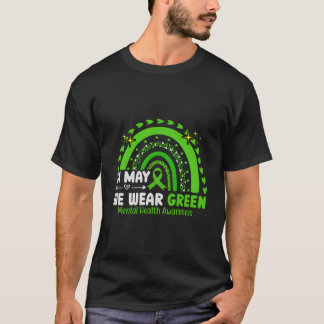 T-shirt In May We Wear Green For Tal Health Awareness Rain