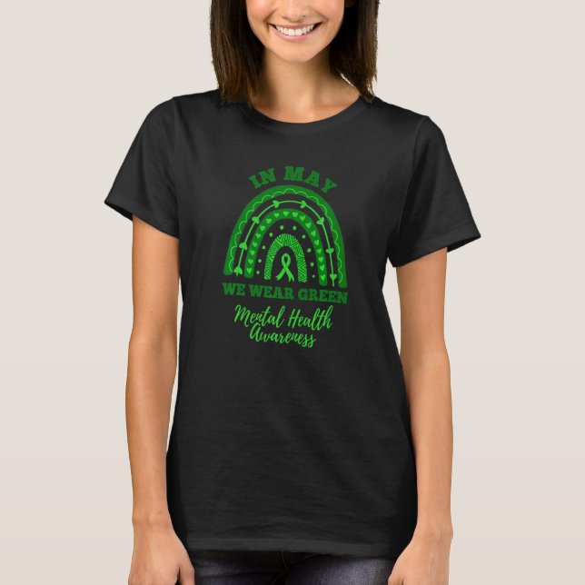 T-shirt In May We Wear Green Mental Health Awareness   (Devant)