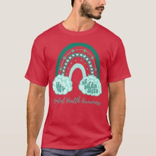 T-shirt In May We Wear Green Rainbow Mental Health Awarene