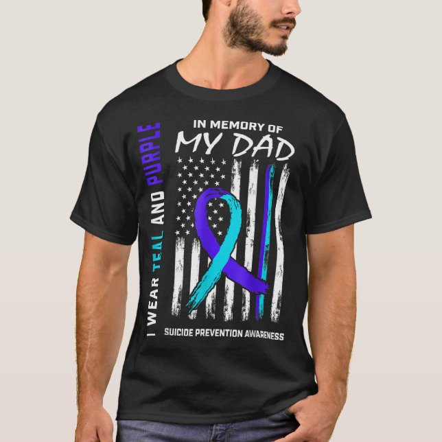 T-shirt In Memory Of Dad Suicide Prevention Awareness Amer (Devant)