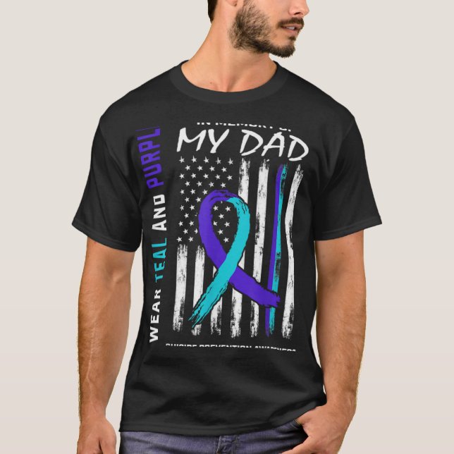 T-shirt In Memory Of Dad Suicide Prevention Awareness Amer (Devant)