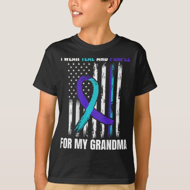 T-shirt In Memory Of My Grandma Suicide Awareness Flag Bac (Devant)
