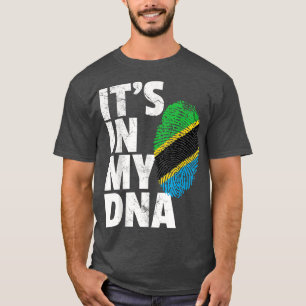 T-shirt In My Dna Tanzanie Flag National Country Chri