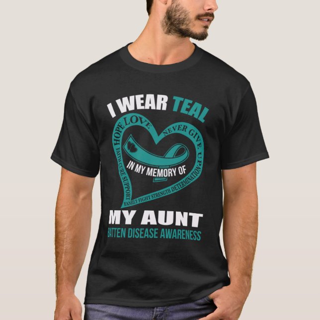 T-shirt In my memory of my aunt BATTEN DISEASE AWARENESS (Devant)