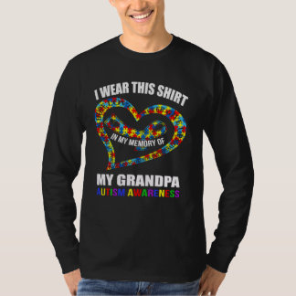 T-shirt In my memory of my grandpa AUTISM AWARENESS