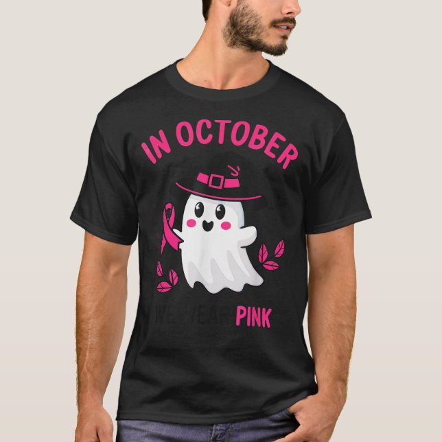 T-shirt In October We Wear Nk Breast Cancer Awareness Hall (Devant)