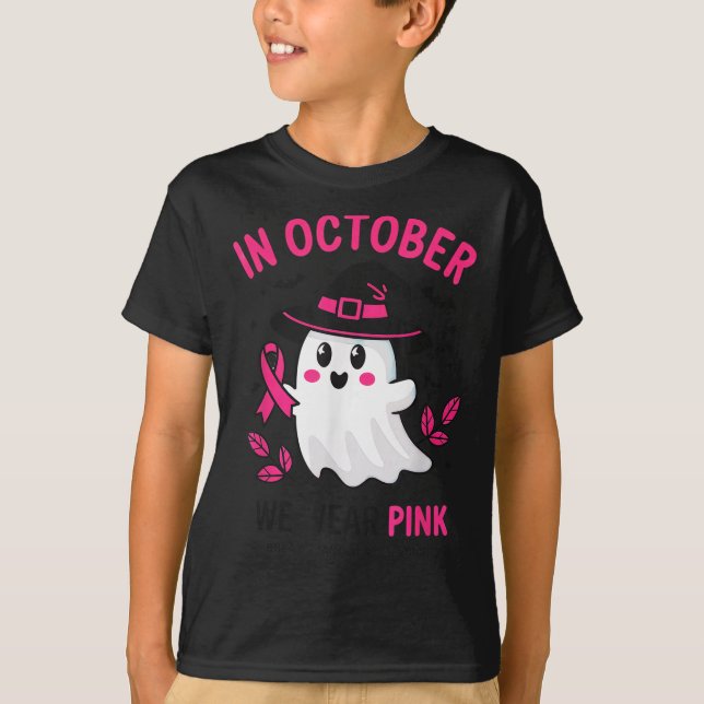 T-shirt In October We Wear Nk Breast Cancer Awareness Hall (Devant)