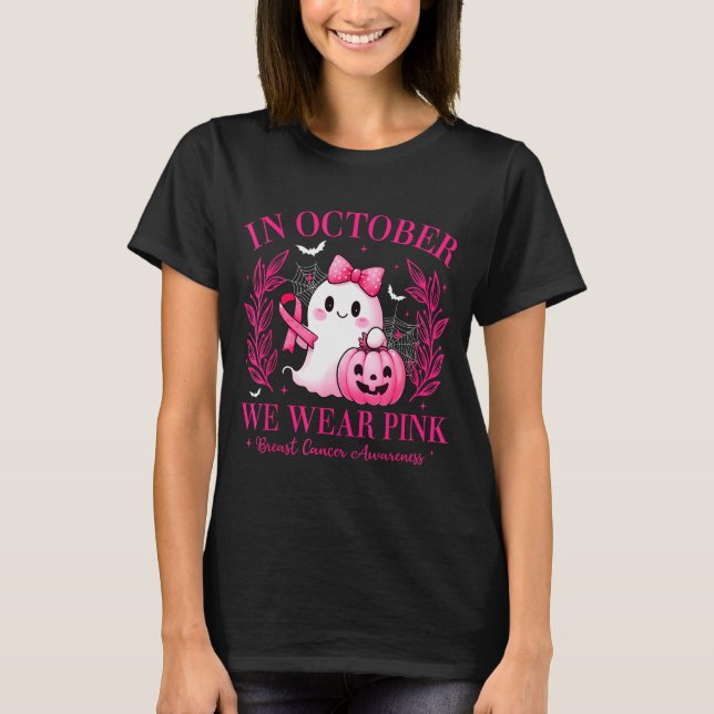 T-shirt In October We Wear Nk Breast Cancer Awareness Nk G (Devant)