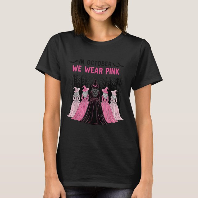T-shirt In October We Wear Nk Halloween Breast Cancer Awar (Devant)