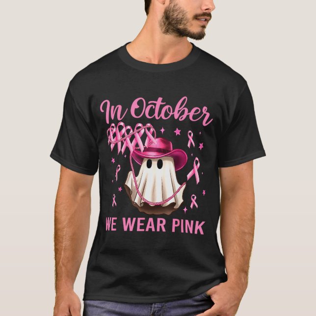 T-shirt In October We Wear Nk Men Women Breast Cancer Awar (Devant)