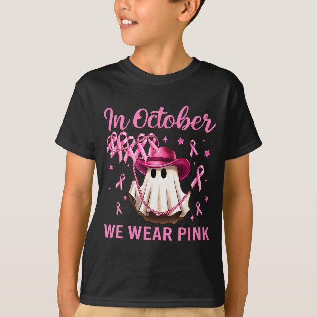 T-shirt In October We Wear Nk Men Women Breast Cancer Awar (Devant)
