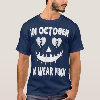 T-shirt In October We Wear Pink Breast Cancer Jackolantern