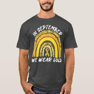 T-shirt In September We Wear Gold Childhood Cancer Awarene