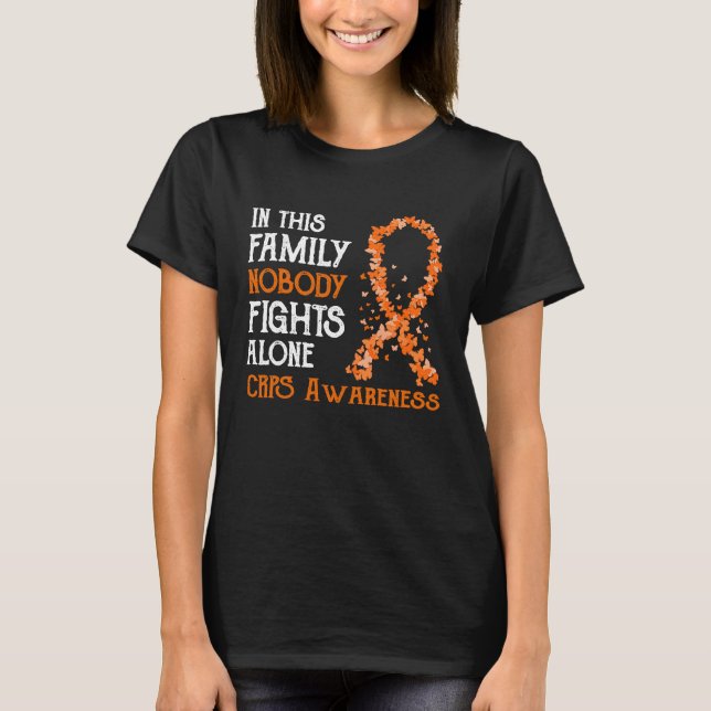T-shirt In This Family Nobody Fights Alone CRPS (Devant)