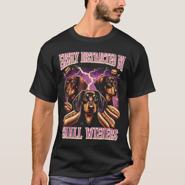 T-shirt Inapproprié Facilement Distrait Par De Petits Dach (Devant)