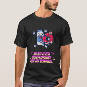 T-shirt Inapproprié Pour Mon Comportement Drôle Dire Hum