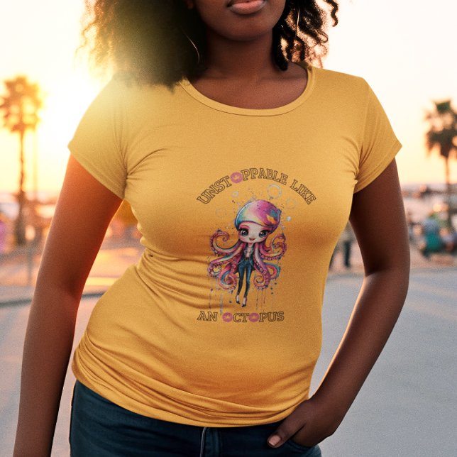 T-shirt Inarrêtable comme une pieuvre (Créateur téléchargé)
