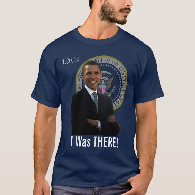 T-shirt Inauguration d'Obama j'étais là 1/20/09 (Devant)