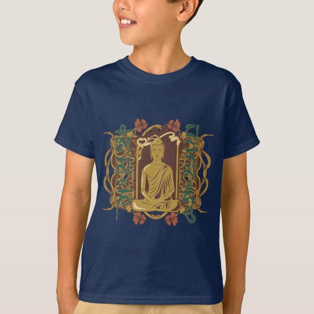 T-shirt Incantation vintage de Bouddha (Devant)