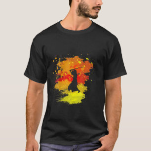 T-shirt Incendie Ninja Avec Le Katana Japonais Pour Les Am