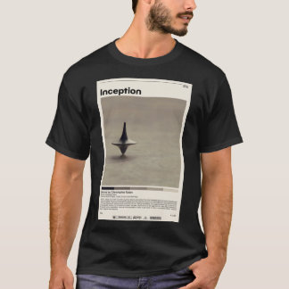 T-shirt Inception Christopher Nolan, Pos De Film Minimalis